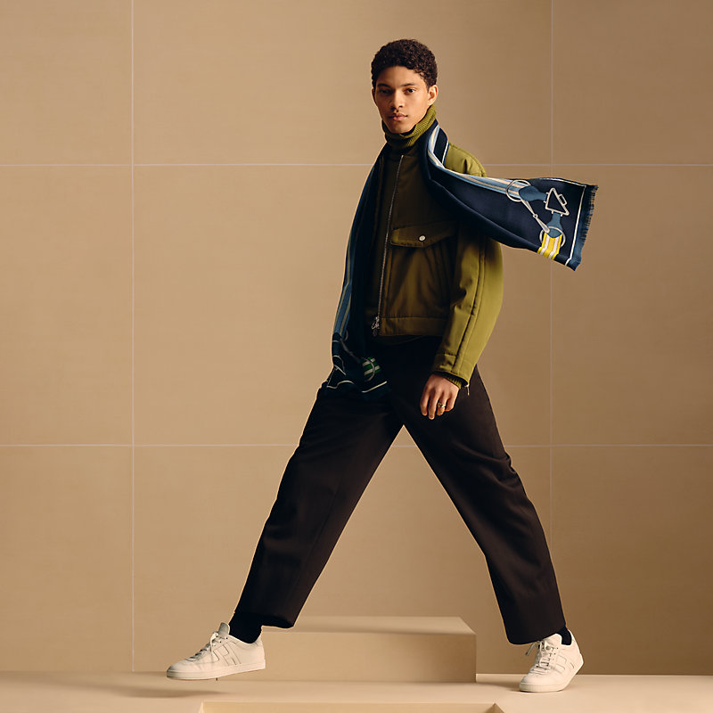 Tatersale rectangle - Blue | Hermès Mainland China